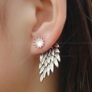 Angel Wings Double Sided Earrings 2 in One
